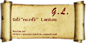 Göncző Lantos névjegykártya
